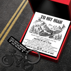 Jet Black Cycling Multi-tool Keychain - Cycling - To My Man - I'll Be Your Backbone - Gkzo26005
