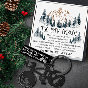 Jet Black Cycling Multi-tool Keychain - Cycling - To My Man - You Are The Best Gift Ever - Gkzo26006