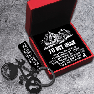 Jet Black Cycling Multi-tool Keychain - Cycling - To My Man - You Are The Road Of Love - Gkzo26001