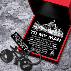 Jet Black Cycling Multi-tool Keychain - Cycling - To My Man - You Are The Road Of Love - Gkzo26004