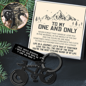 Jet Black Cycling Multi-tool Keychain - Cycling - To My One And Only - I Need You Here With Me - Gkzo13001