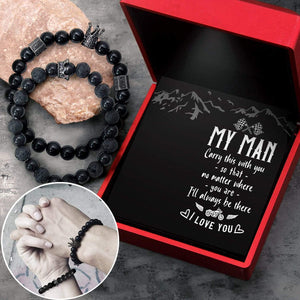 King & Queen Couple Bracelets - Biker - To My Man - I Love You - Gbae26008