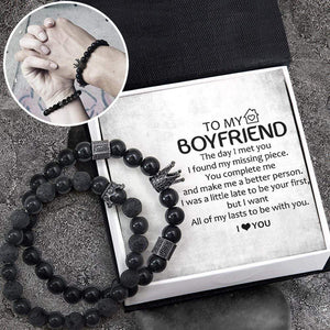 King & Queen Couple Bracelets - Family - To My Boyfriend - I Love You - Gbae12003
