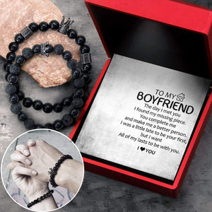 King & Queen Couple Bracelets - Family - To My Boyfriend - I Love You - Gbae12003