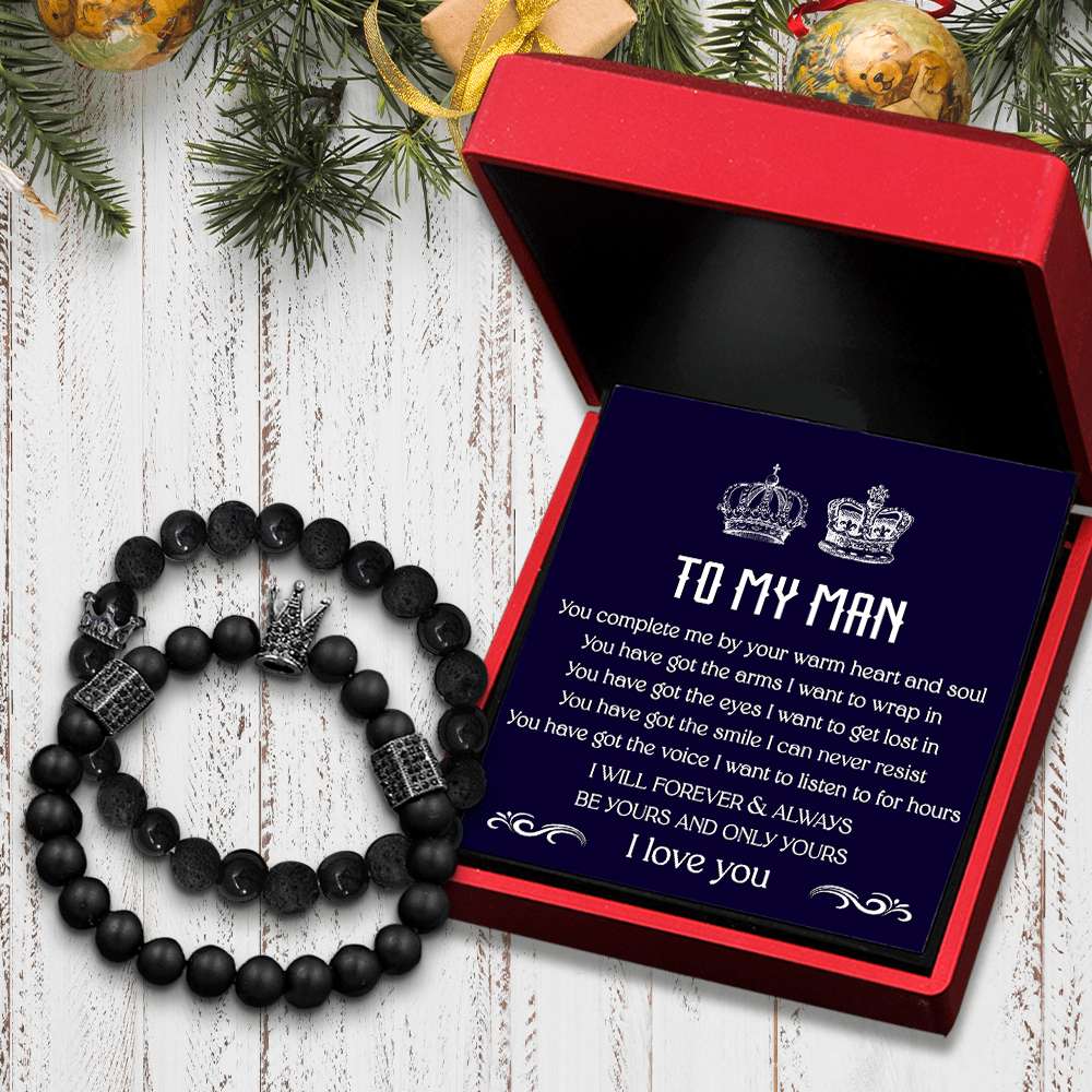 King & Queen Couple Bracelets - Family - To My Man - Be Yours And Only Yours - Gbae26011