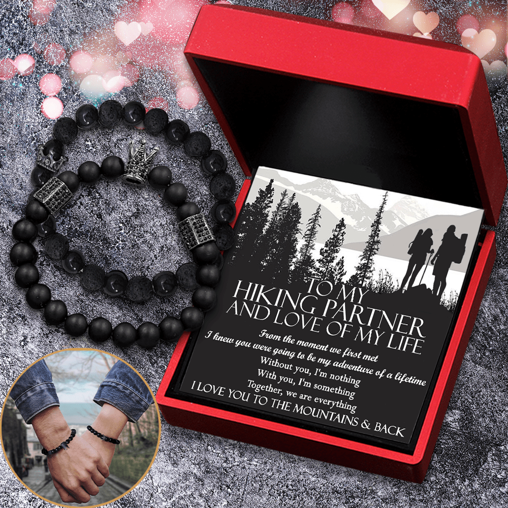 King & Queen Couple Bracelets - Hiking - To My Hiking Partner - Together, We Are Everything - Gbae13005