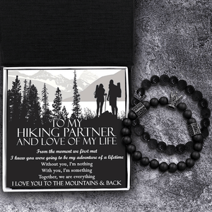 King & Queen Couple Bracelets - Hiking - To My Hiking Partner - Together, We Are Everything - Gbae13005