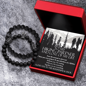 King & Queen Couple Bracelets - Hiking - To My Hiking Partner - Together, We Are Everything - Gbae13005