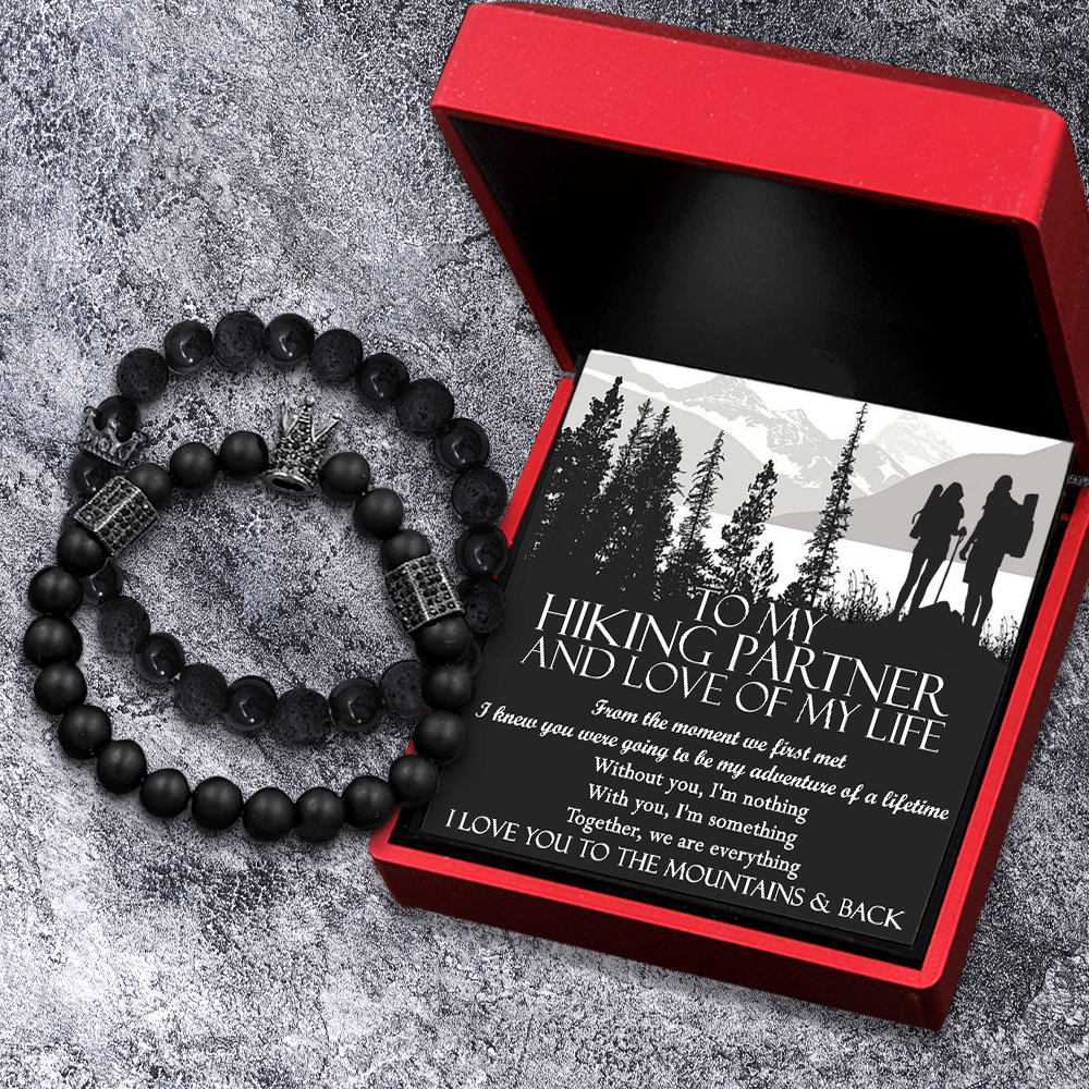 King & Queen Couple Bracelets - Hiking - To My Hiking Partner - Together, We Are Everything - Gbae13005