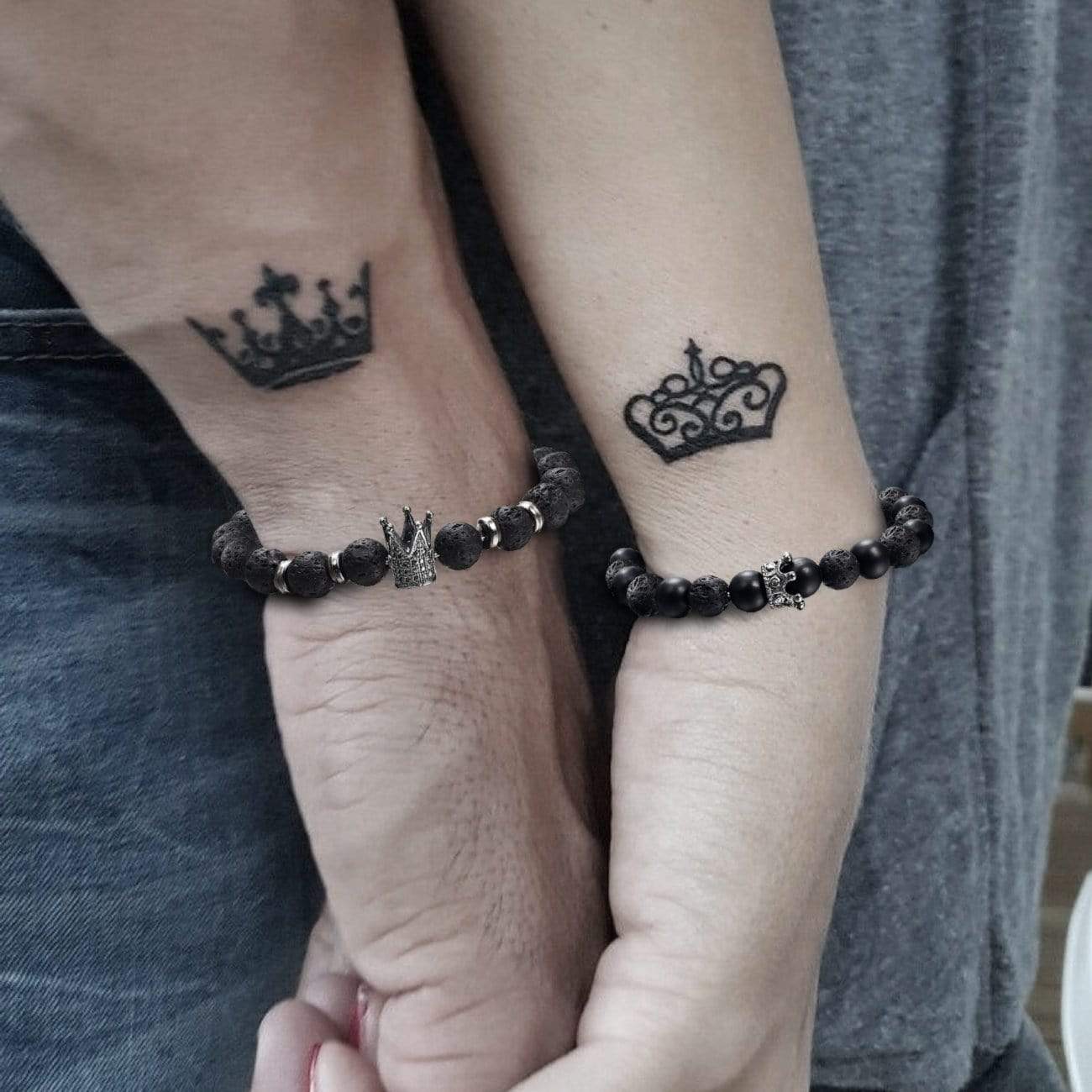 King & Queen Couple Bracelets - Hunting - To My Queen - I'd Choose You In A Hundred Lifetimes - Gbae13002