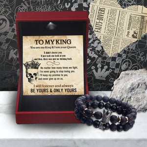 King & Queen Couple Bracelets - Skull - To My Man - Be Yours & Only Yours - Gbae26013