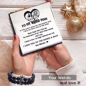 King & Queen Couple Bracelets - Skull - To My Man - I Love You To The Bones & Back - Gbae26018