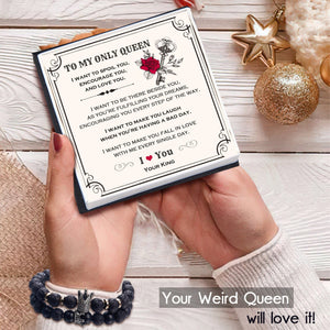King & Queen Couple Bracelets - Skull - To My Only Queen - I Want To Make You Fall In Love With Me Every Single Day - Gbae13011
