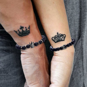 King & Queen Couple Bracelets - Skull - To My Only Queen - You're The Best Thing That Ever Happened To Me - Gbae13012