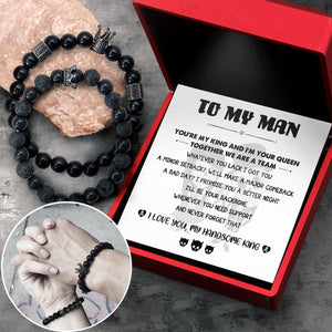 King & Queen Couple Bracelets - To My Man - You Are My King And I Am Your Queen - Gbae26001