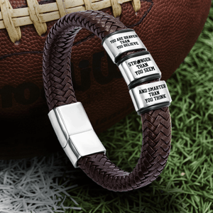 Leather Bracelet - American Football - To My Boyfriend - In My Heart You Are Always A Champion - Gbzl12007