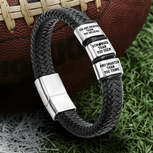 Leather Bracelet - American Football - To My Boyfriend - In My Heart You Are Always A Champion - Gbzl12007