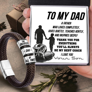 Leather Bracelet - American Football - To My Dad - From Son - You Are The Best Coach - Gbzl18004