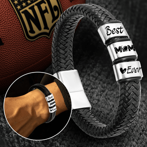 Leather Bracelet - American Football - To My Football Mom - Thanks For Always Being There For Me - Gbzl19002