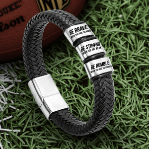 Personalized Leather Bracelet - American Football - To My Grandson - I Will Always Be Your No.1 Fan - Gbzl22029