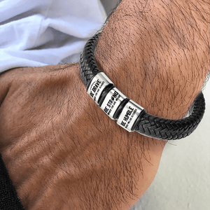 Leather Bracelet - American Football - To My Grandson - Never Forget That I Love You - Gbzl22031