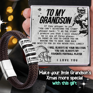 Leather Bracelet - American Football - To My Grandson - You Are Always My Favorite Football Player - Gbzl22028