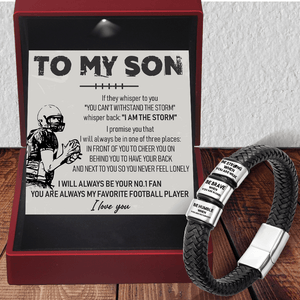 Leather Bracelet - American Football - To My Son - Be Humble When You Are Victorious - Gbzl16007