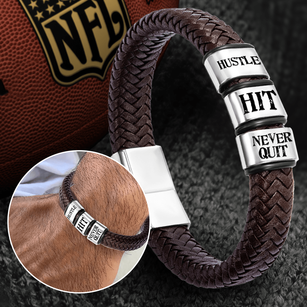 Leather Bracelet - American Football - To My Son - I Will Always Be Your No.1 Fan - Gbzl16031