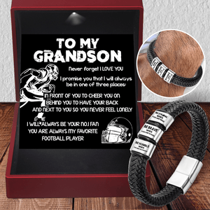 Leather Bracelet - Basketball - To My Grandson - You Are Always My Favorite Basketball Player - Gbzl22003