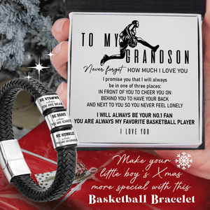 Leather Bracelet - Basketball - To My Grandson - You Are Always My Favorite Basketball Player - Gbzl22035
