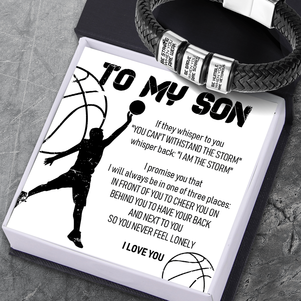 Leather Bracelet - Basketball - To My Son - Be Strong When You Are Weak - Gbzl16023