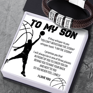 Leather Bracelet - Basketball - To My Son - Be Strong When You Are Weak - Gbzl16023