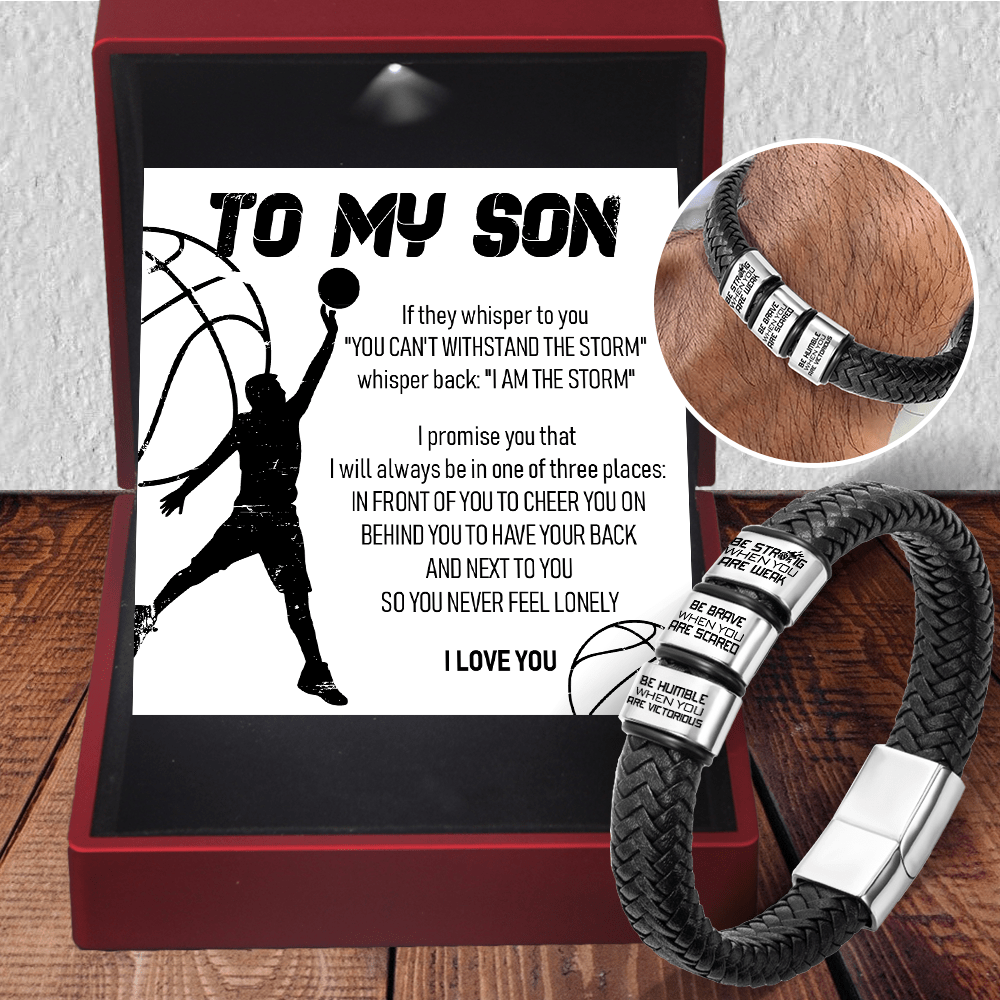 Leather Bracelet - Basketball - To My Son - Be Strong When You Are Weak - Gbzl16023