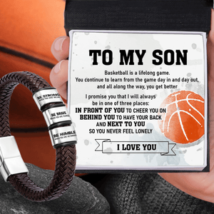 Leather Bracelet - Basketball - To My Son - I Love You - Gbzl16039