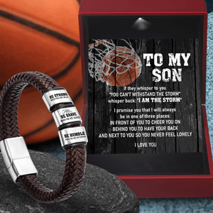 Leather Bracelet - Basketball - To My Son - I Love You - Gbzl16046