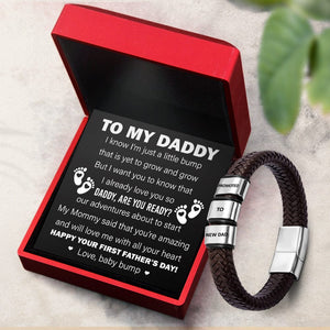 Leather Bracelet - Family - To My Daddy - Happy Your First Father’s Day! - Gbzl18006
