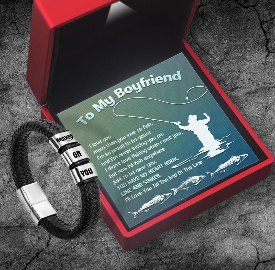 Leather Bracelet - Fishing - To My Boyfriend - I Love You More Than You Love To Fish - Gbzl12007
