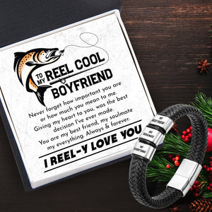 Leather Bracelet - Fishing - To My Boyfriend - You Are My Best Friend, My Soulmate My Everything - Gbzl12013