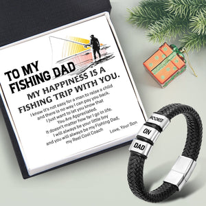 Leather Bracelet - Fishing - To My Dad - From Son - You Are Appreciated - Gbzl18003