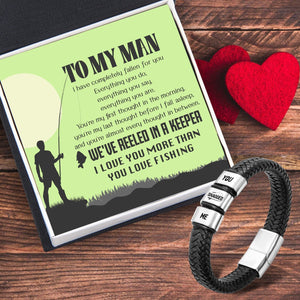 Leather Bracelet - Fishing - To My Man - I Love You More Than You Love Fishing - Gbzl26044