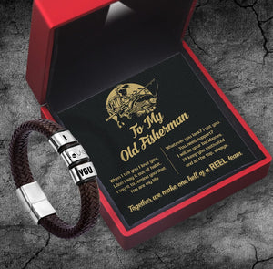 Leather Bracelet - Fishing - To My Man - You're My Life - Gbzl26032