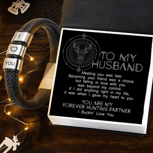 Leather Bracelet - Hunting - To My Husband - You Are My Forever Hunting Partner - Gbzl14026