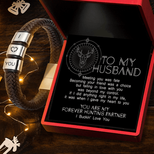Leather Bracelet - Hunting - To My Husband - You Are My Forever Hunting Partner - Gbzl14026