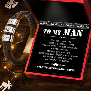 Leather Bracelet - Hunting - To My Man - Meeting You Was Fate - Gbzl26047
