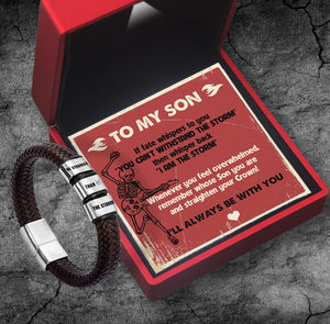Leather Bracelet - Skull - To My Son - I'll Always Be With You - Gbzl16063