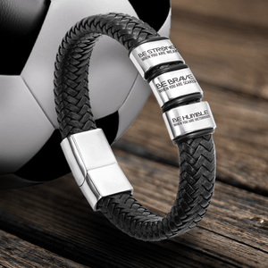 Leather Bracelet - Soccer - To My Daughter - Be Humble When You Are Victorious - Gbzl17005