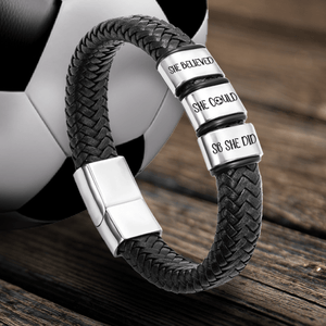 Leather Bracelet - Soccer - To My Daughter - Never Forget That I Love You - Gbzl17002