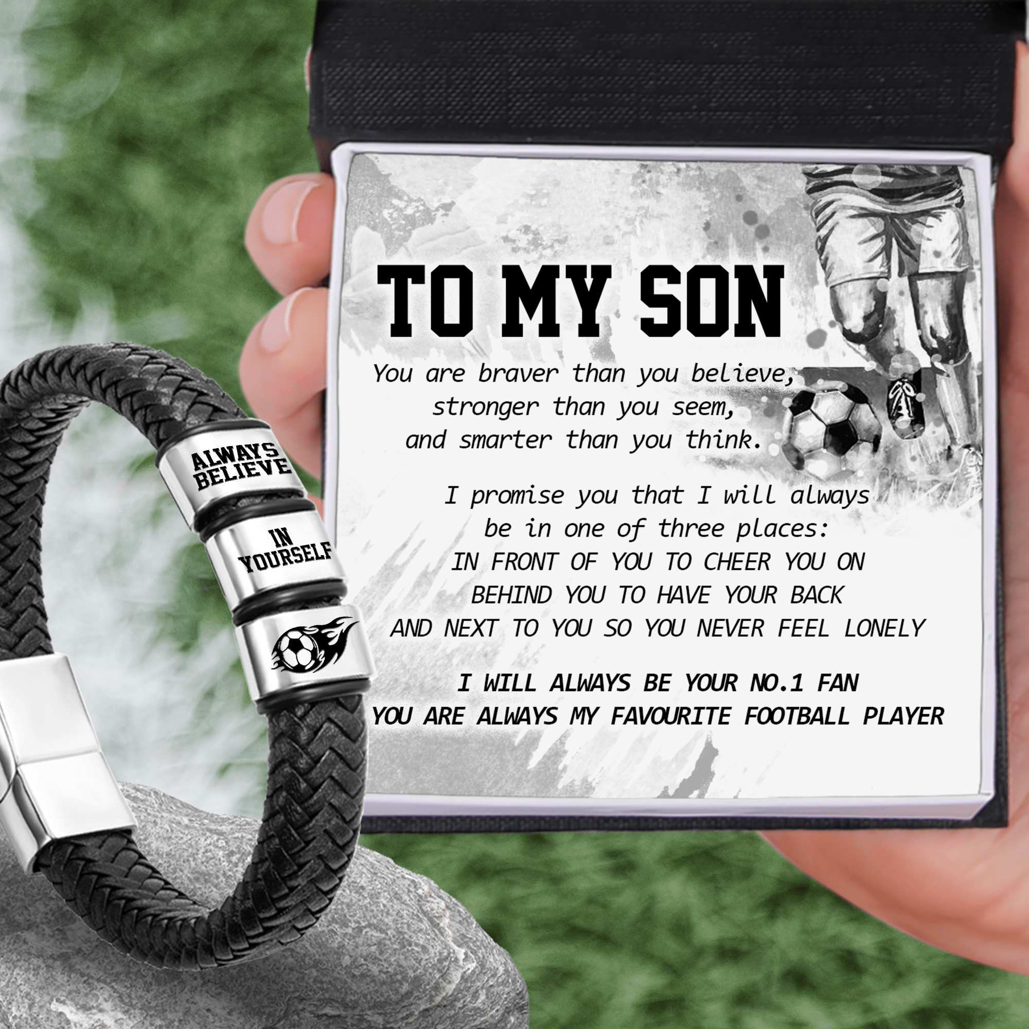 Leather Bracelet - Soccer - To My Son - Always Believe In Yourself - Gbzl16033