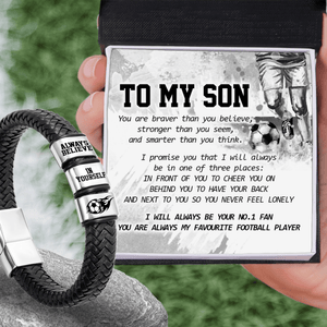 Leather Bracelet - Soccer - To My Son - Always Believe In Yourself - Gbzl16033