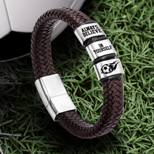 Leather Bracelet - Soccer - To My Son - Always Believe In Yourself - Gbzl16033